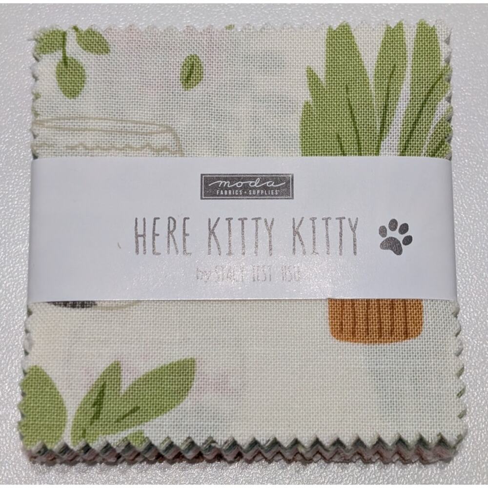 Here Here Kitty Mini Charm Pack by Stacy Lest Hsu for Moda Fabrics